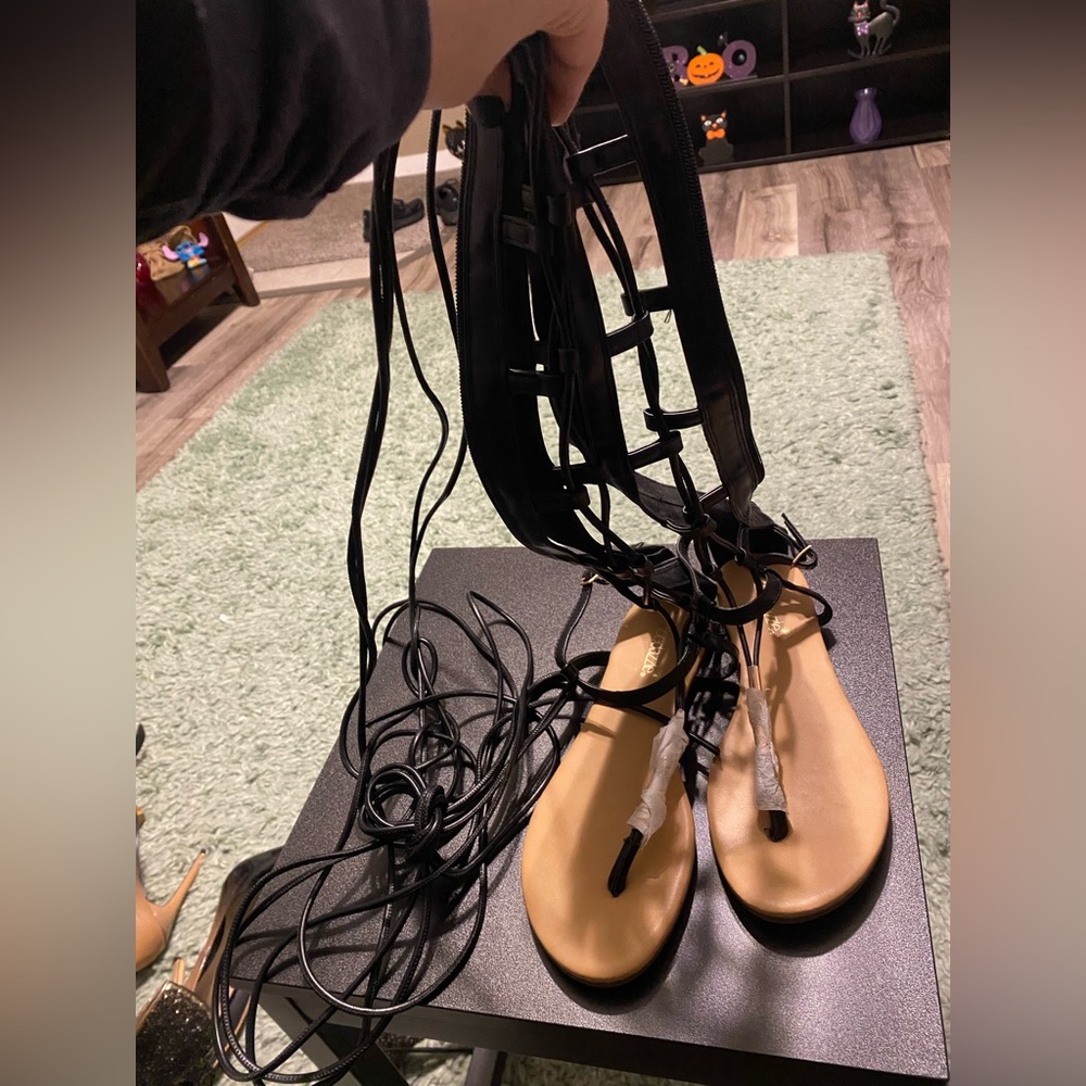 ShoeDazzle Sierra Below-the-knee Gladiator Sandals